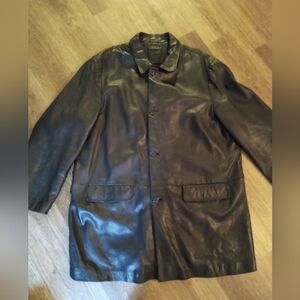 Brooks Brothers Men's Leather Coat